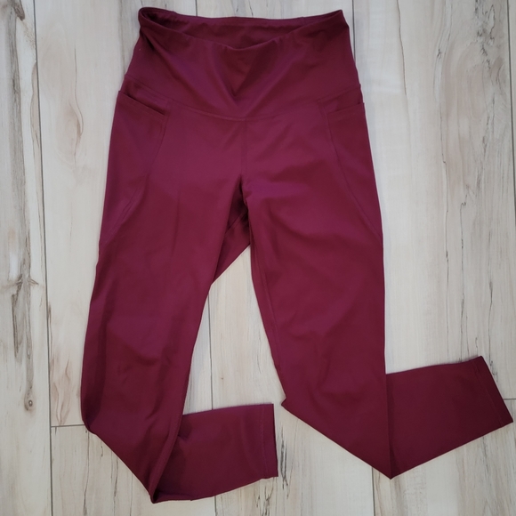 Old Navy Maroon Leggings - Size Medium - Picture 4 of 7